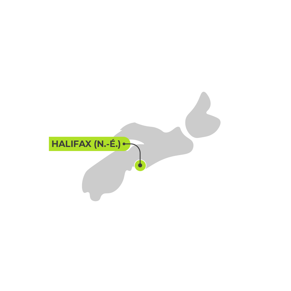 Carte de Nouvelle Ecosse avec Halifax
