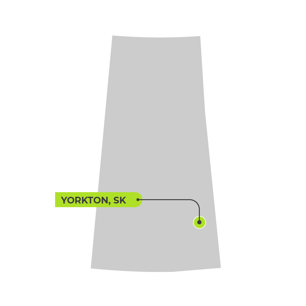 Map of SK featuring Yorkton