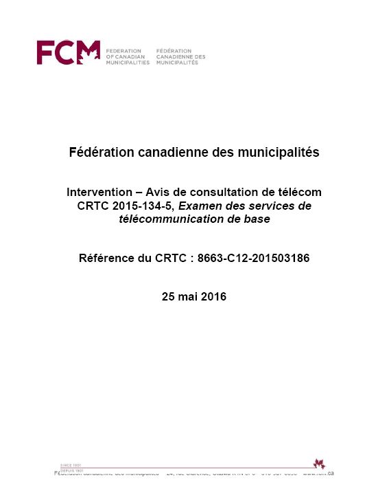 Avis de consultation CRTC : Examen des services de télécommunication de base