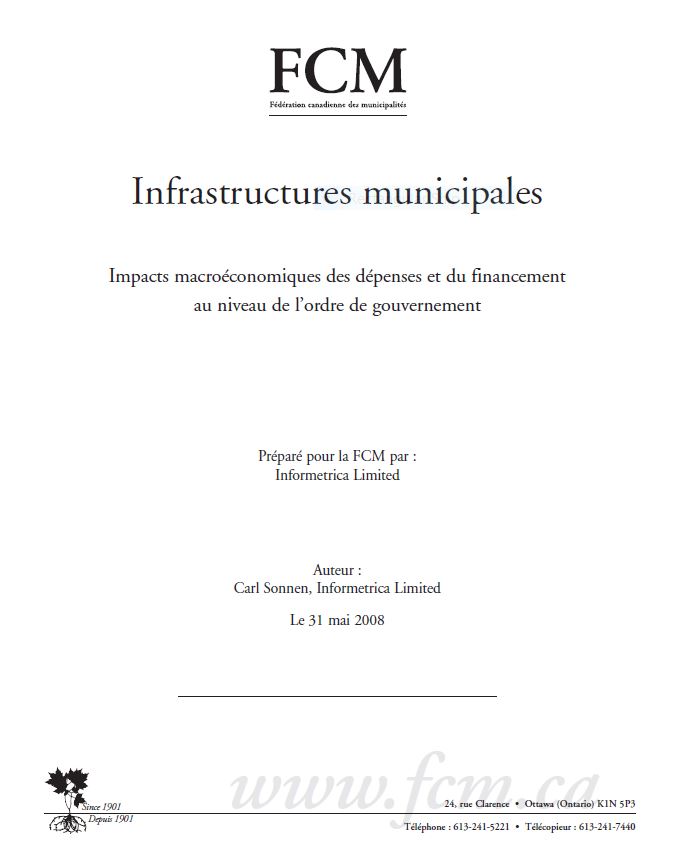 Infrastructures municipales : Impacts macroéconomiques 