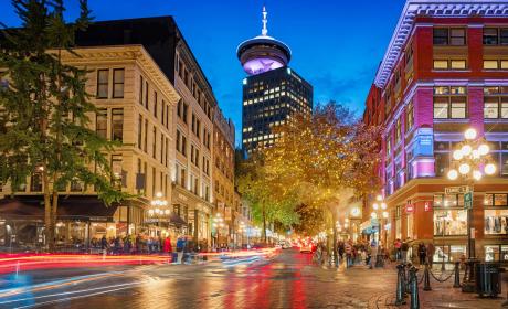 Water street in Gastown and Vancouver